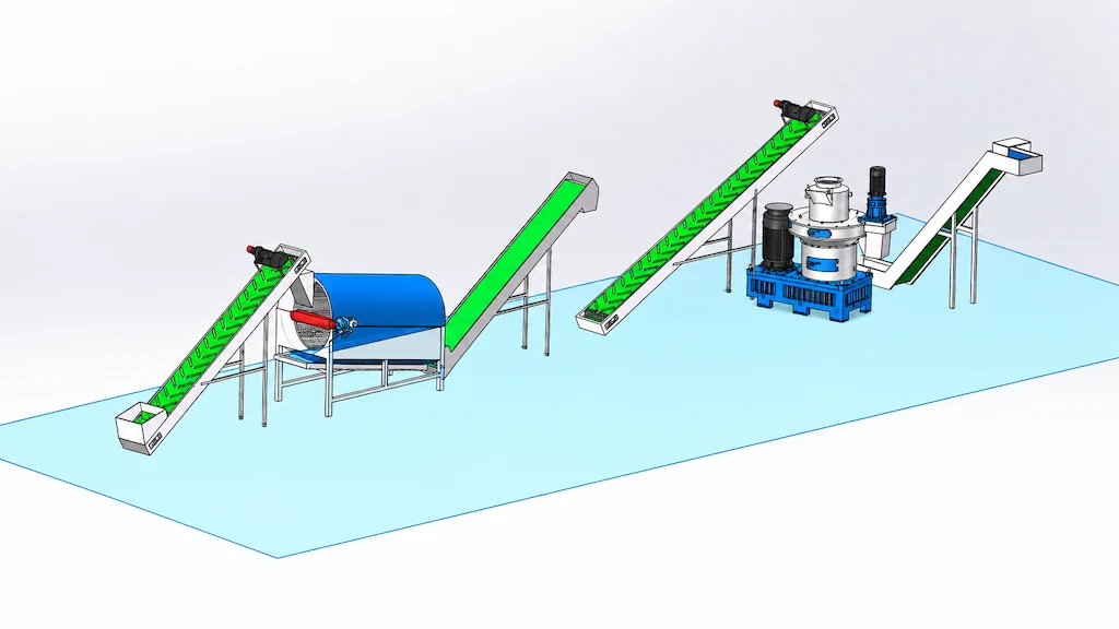 TCPEL Biomass Pellet Machine For Wet Raw Material